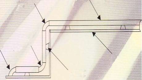 醫院防撞扶手安裝圖示-俯視圖